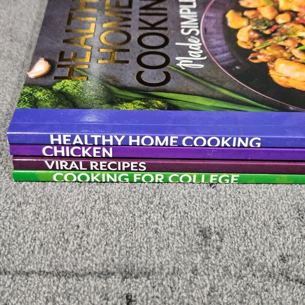 Cookbook Lot of 4 Chicken, Cooking For College, Healthy Home Cooking Made Simple
